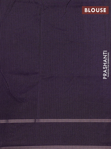 Semi tussar saree wine shade with zari woven buttas and zari woven embroidery butta border