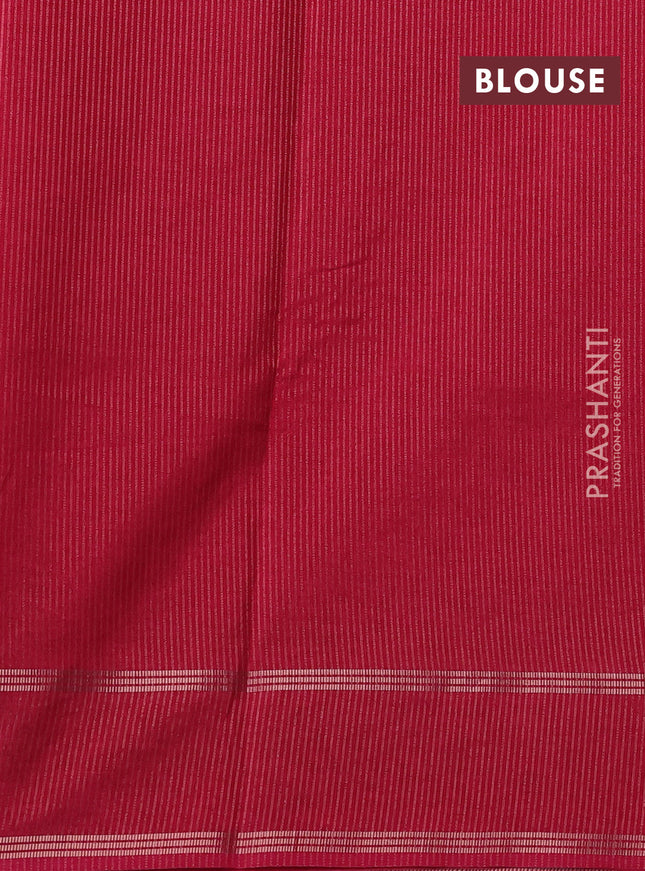 Semi tussar saree pink with zari woven buttas and zari woven embroidery butta border