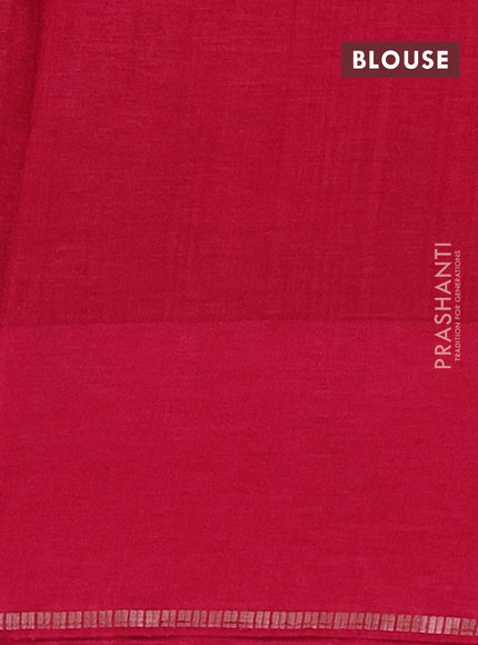 Semi tussar saree pink with allover zari checked pattern and embroidery border