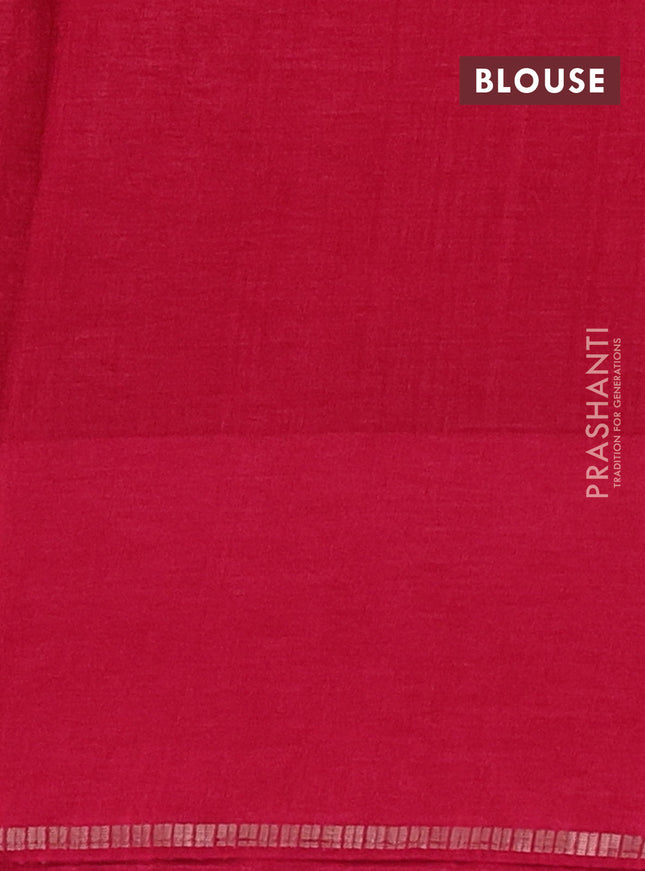 Semi tussar saree pink with allover zari checked pattern and embroidery border