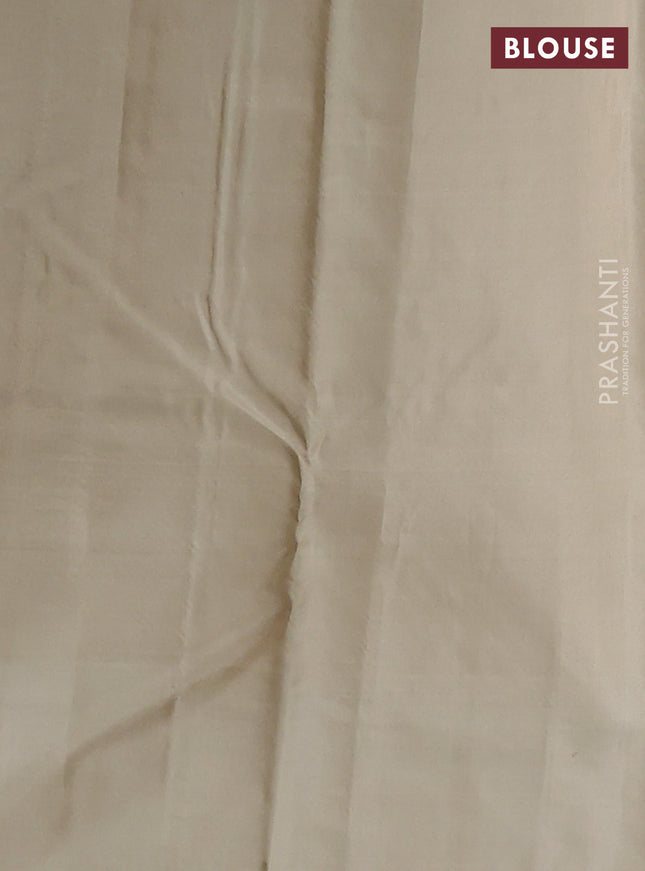 Pure kanchipuram silk saree coffee brown and elaichi green with zari woven buttas and zari woven butta border