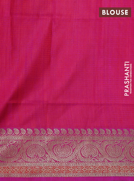 Banarasi dupion silk saree red and purple with thread & zari woven buttas and woven border