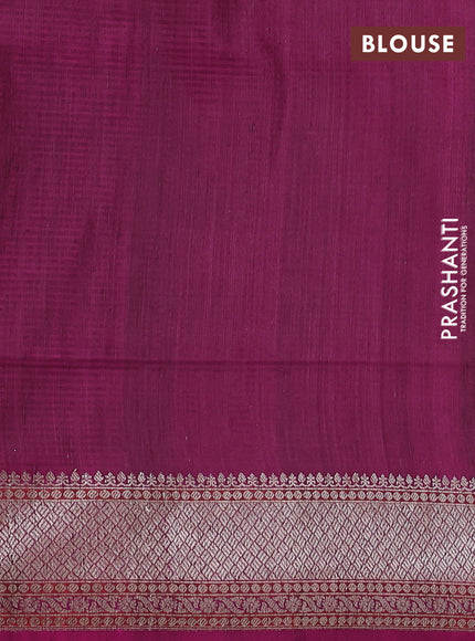 Banarasi dupion silk saree wine shade and magenta pink with allover thread & zari floral weaves and woven border
