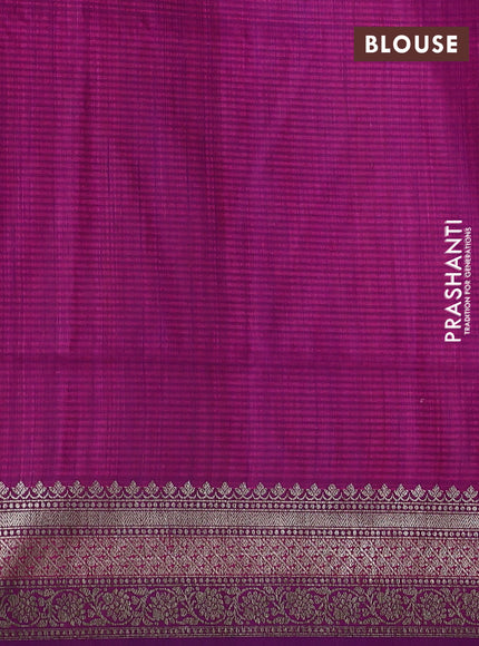 Banarasi dupion silk saree dual shade of pink and purple with allover thread & zari weaves and woven border