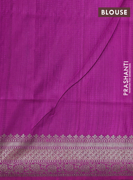 Banarasi dupion silk saree purple and pink with allover thread & zari weaves and woven border