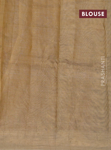 Pure tissue silk saree gold with allover convent embroidery work and simple border
