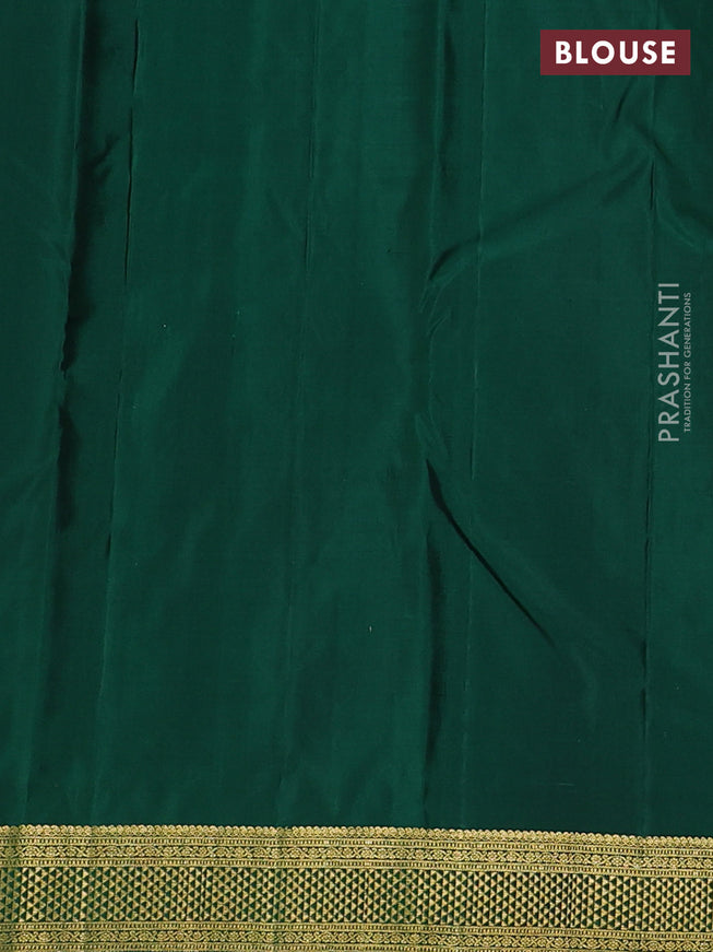 Pure kanchipuram silk saree pink and dual shade of green with zari woven buttas and zari woven border