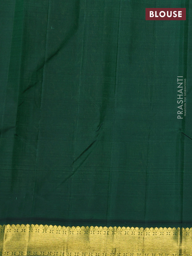 Pure kanchipuram silk saree mustard yellow and green with zari woven buttas and rich zari woven border