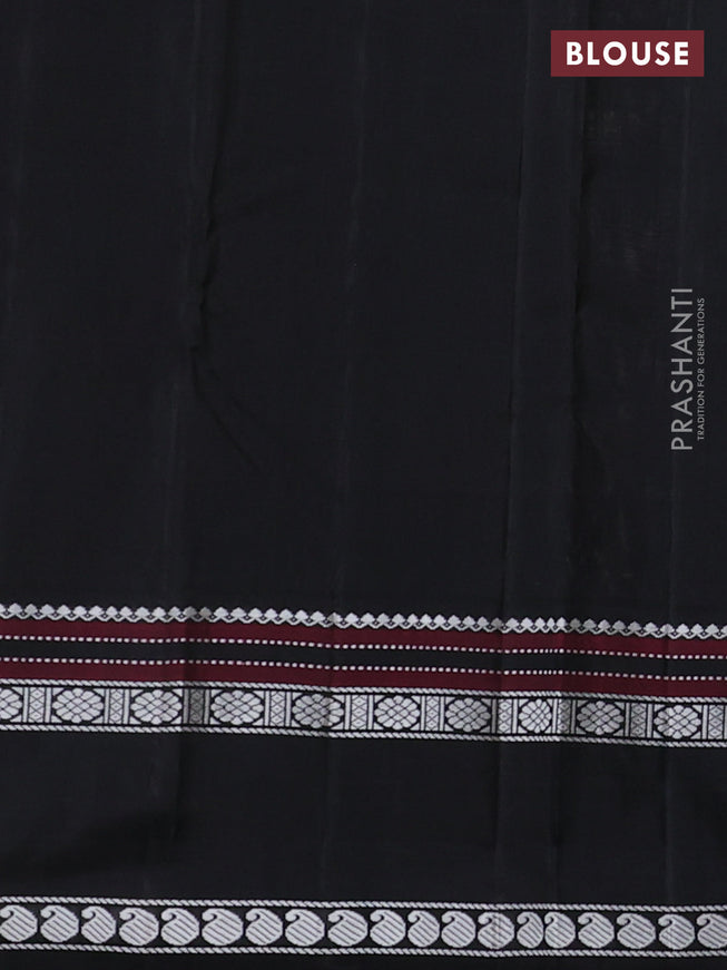 Pure kanchipuram silk saree cream with plain body and ganga jamuna border