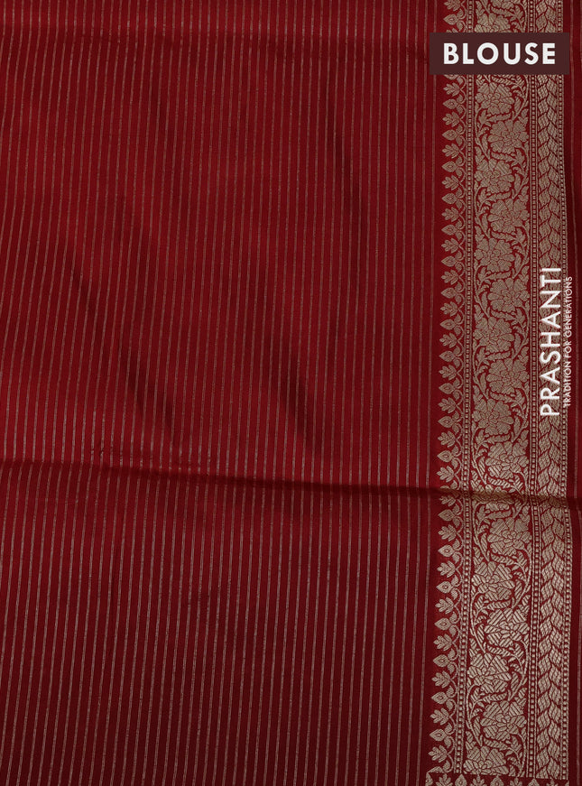 Banarasi uppada silk saree red with allover zari woven brocade weaves and zari woven border