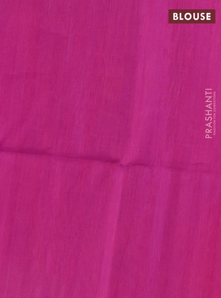 Kora silk cotton saree pink and purple with allover thread weaves and piping border