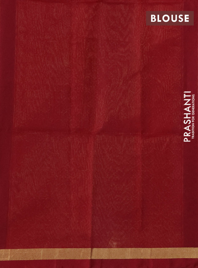 Kora silk cotton saree pastel wine shade and maroon with thread & zari woven buttas and zari woven border