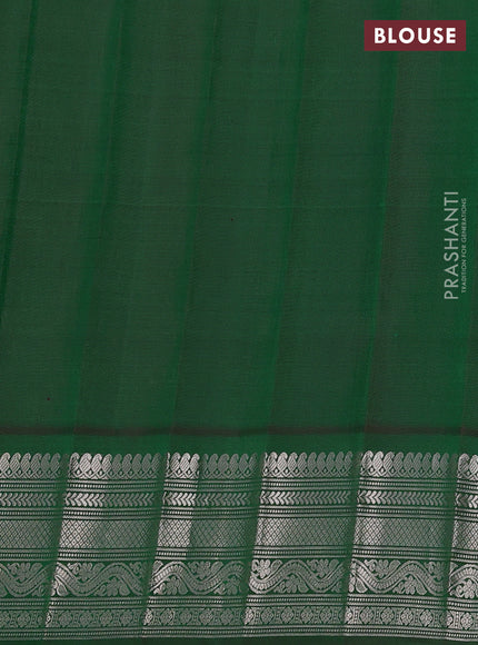 Pure gadwal silk saree pale yellow and dual shade of green with zari woven buttas and temple design zari woven border