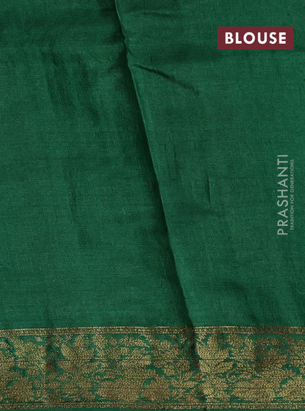 Banarasi tussar silk saree wine shade and green with allover thread & zari woven buttas and woven border