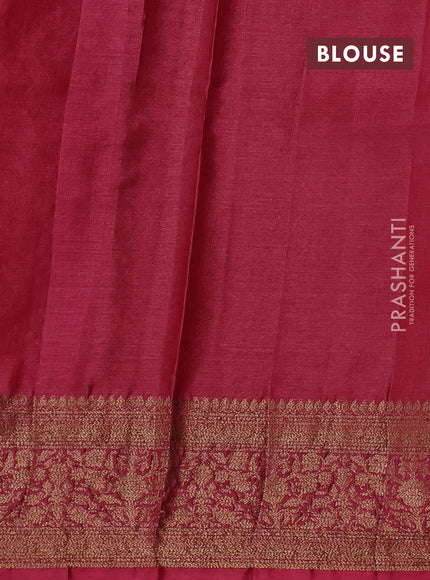 Banarasi tussar silk saree coffee brown and maroon with allover thread & zari geometric weaves and woven border
