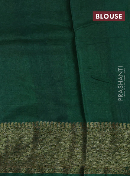 Banarasi tussar silk saree pink shade and green with allover thread & zari woven buttas and woven border