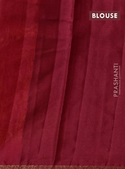 Banarasi tussar silk saree mustard yellow and pink with thread & zari woven buttas and woven border