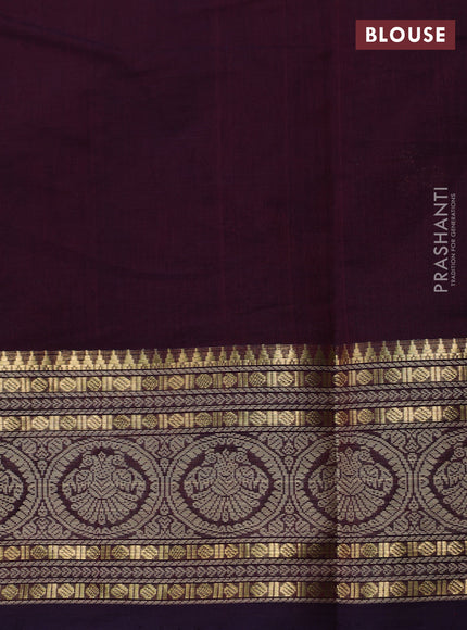 Kanchi cotton saree wine shade with zari woven buttas and woven border