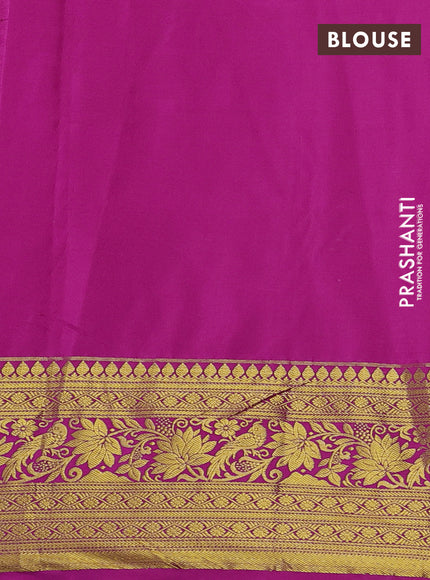 Kanchipuram silk saree pink with allover zari woven brocade weaves and zari woven border