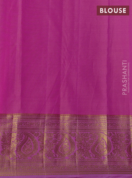 Kanchipuram tissue silk saree beige and pink with allover zari woven brocade weaves and zari woven border