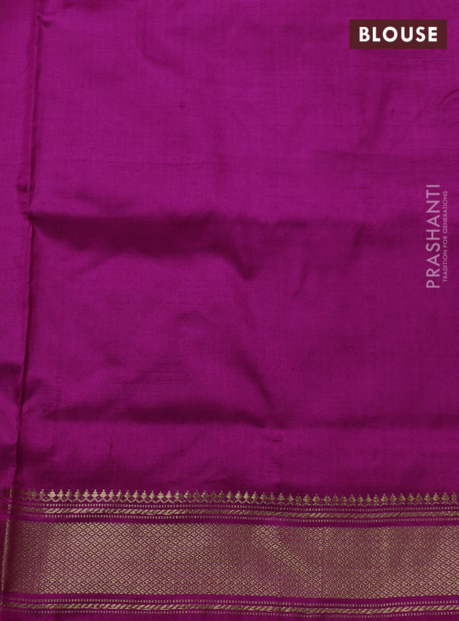 Pochampally silk saree pastel pink and purple with allover ikat weaves and zari woven border