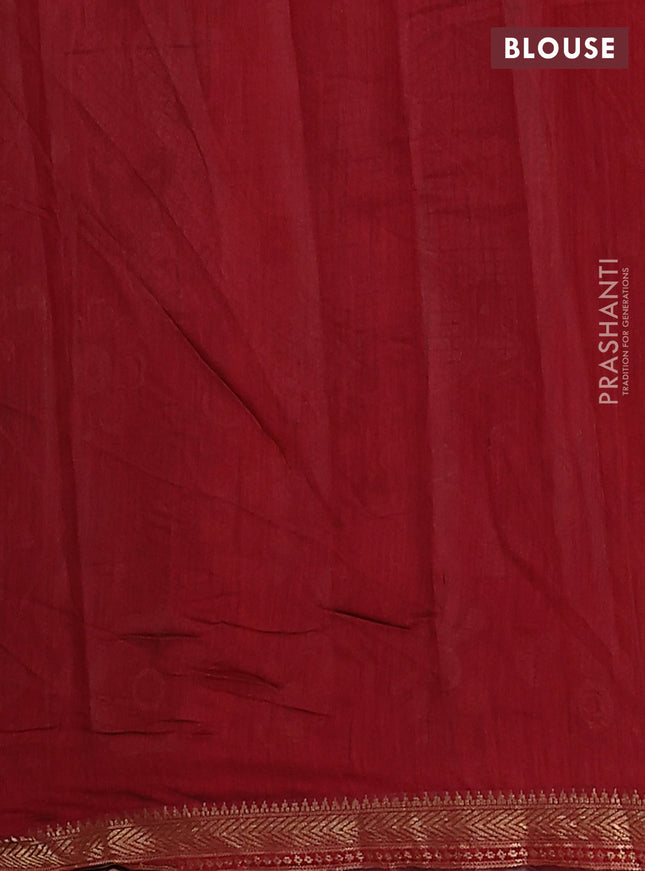 Maheshwari cotton saree mustard yellow and maroon with allover flower prints and zari woven border