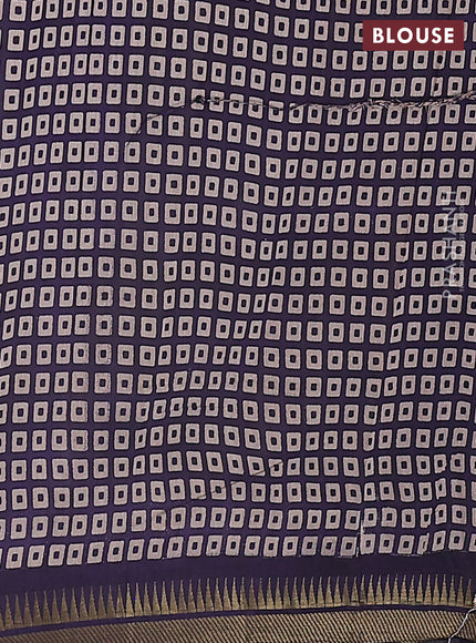 Maheshwari cotton saree sap green and navy blue with allover butta prints and zari woven border