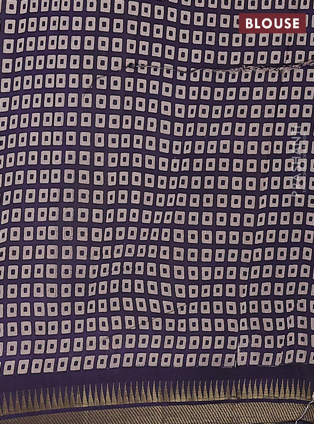 Maheshwari cotton saree sap green and navy blue with allover butta prints and zari woven border