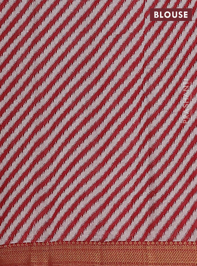 Maheshwari cotton saree deep wine shade and maroon with kalamkari prints and zari woven border