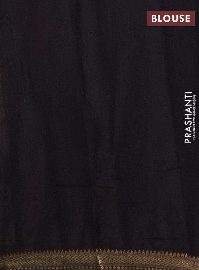 Maheshwari cotton saree grey shade and coffee brown with allover stripes pattern and zari woven border