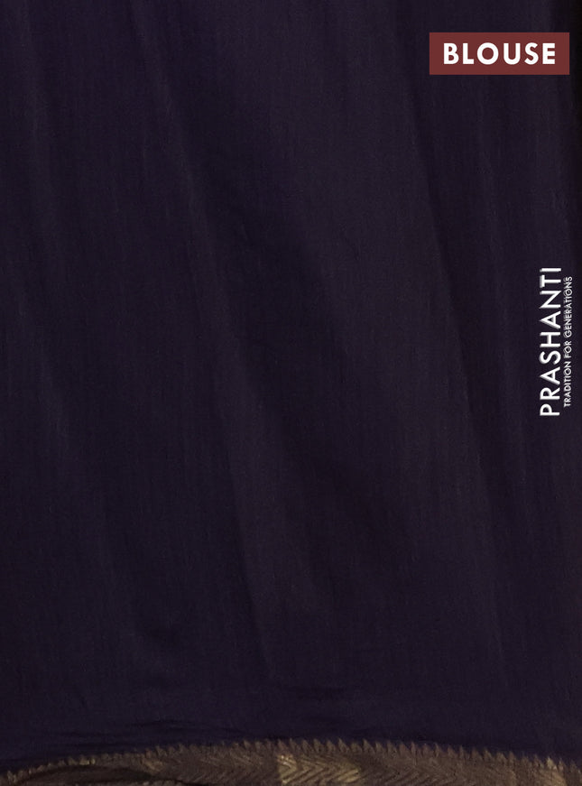 Maheshwari cotton saree maroon and navy blue with allover kalamkari prints and zari woven border