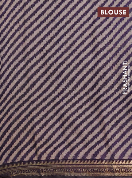 Maheshwari cotton saree sap green and navy blue with allover flower prints and zari woven border