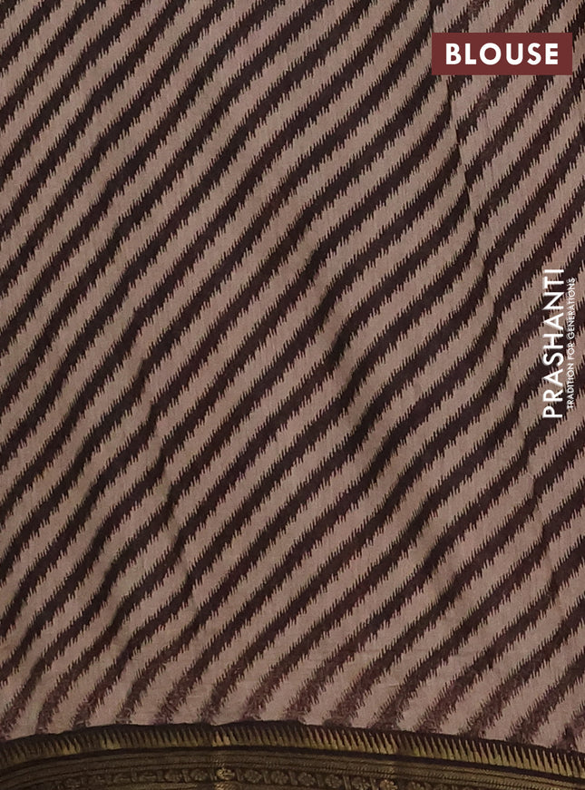 Maheshwari cotton saree maroon and black with allover flower prints and zari woven border