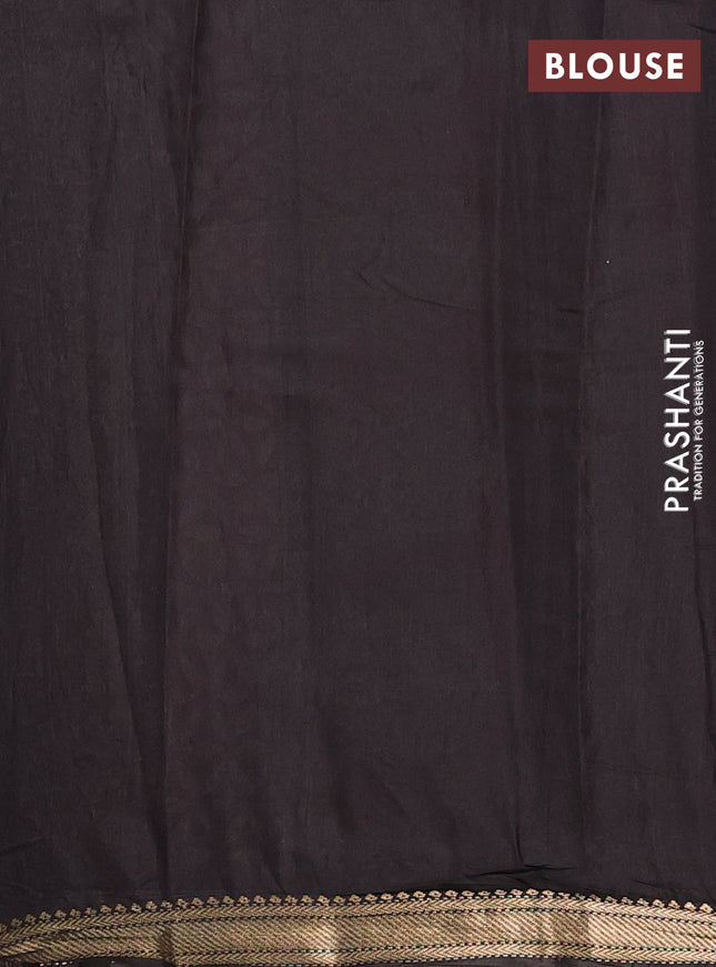 Maheshwari cotton saree maroon and brown with allover geometric prints and zari woven border