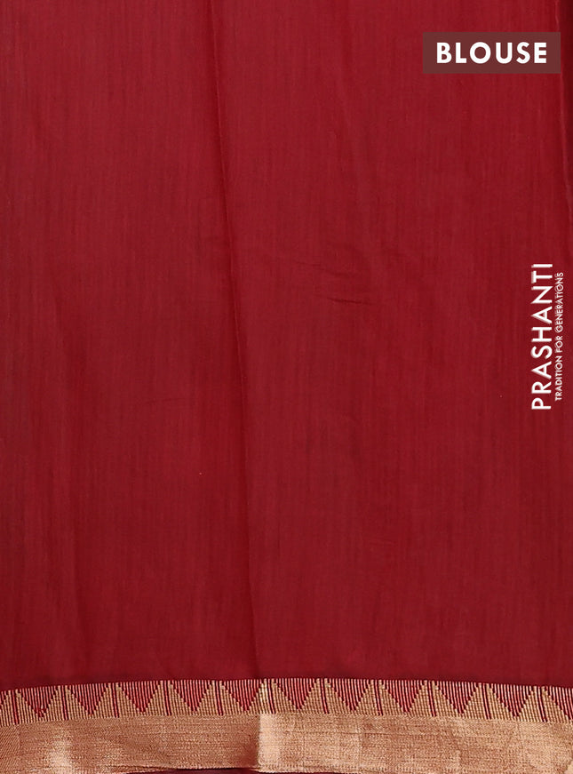 Maheshwari cotton saree mustard yellow and maroon with allover kalamkari prints and zari woven border