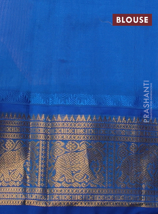Kuppadam silk cotton saree light pink and cs blue with allover lakshadeepam weaves and temple design zari woven border