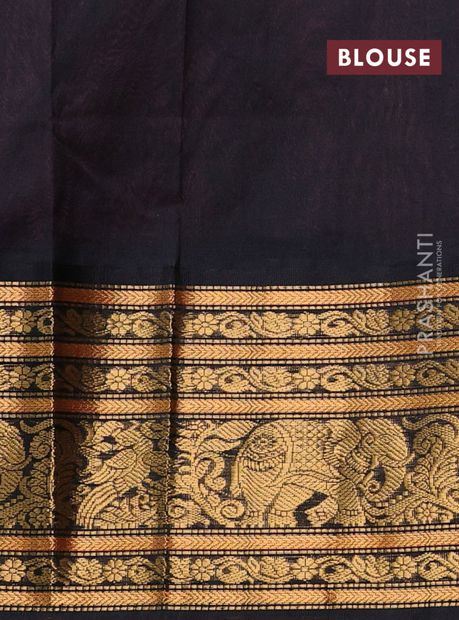 Kuppadam silk cotton saree candy pink and black with allover zari woven checked pattern and long zari woven border