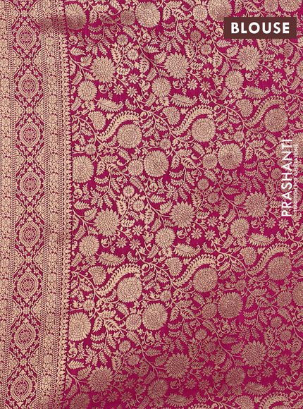 Crepe silk saree pink with allover mina weaves & sequin work and zari woven border