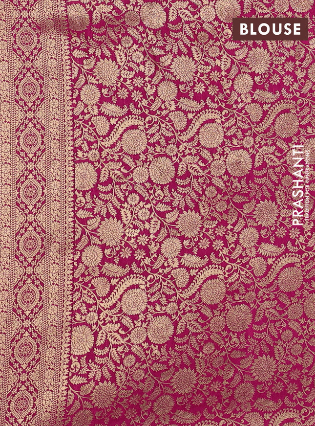 Crepe silk saree pink with allover mina weaves & sequin work and zari woven border