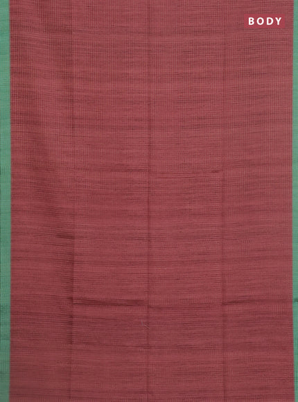 Chappa saree maroon and teal green with allover zari checked pattern and madhubani printed pallu