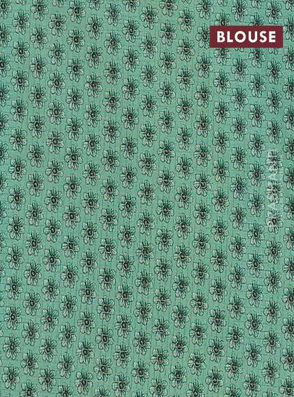 Chappa saree maroon and teal green with allover zari checked pattern and madhubani printed pallu