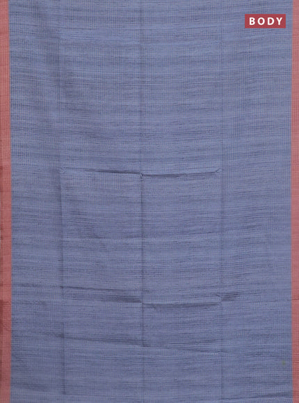 Chappa saree blue shade and peach shade with allover zari checked pattern and madhubani printed pallu