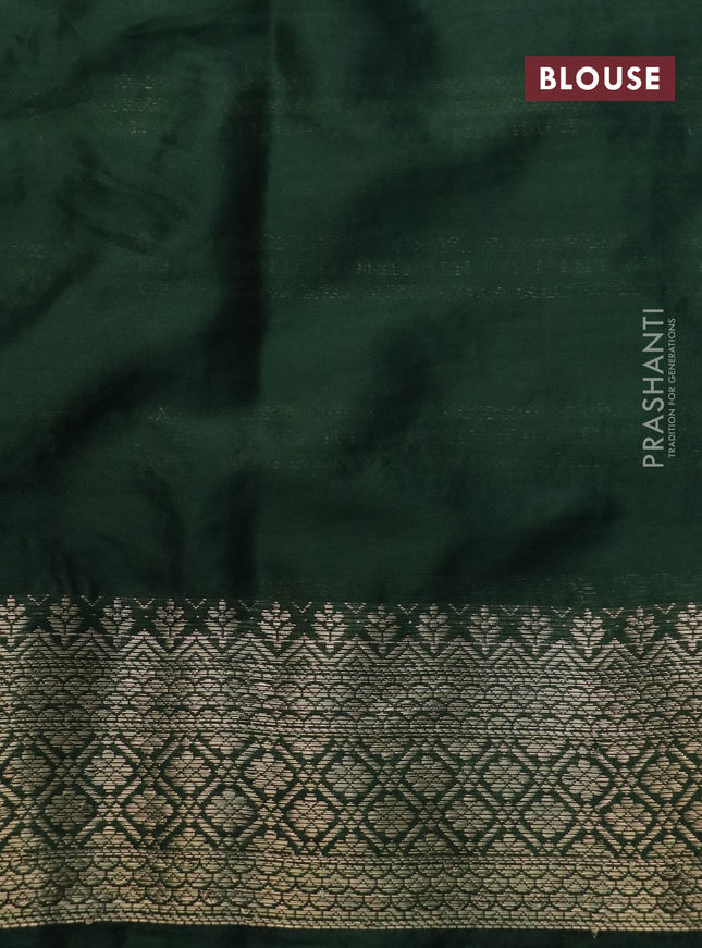 Semi crepe saree yellow and green with allover tie & dye prints and long zari woven border