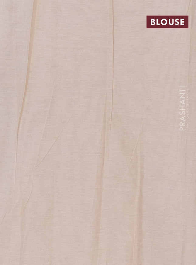 Chirala cotton saree cream and green with allover floral prints and printed border