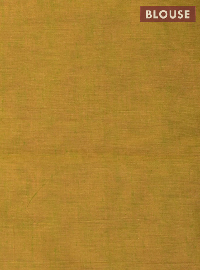 Coimbatore Cotton Orange Emboss Saree with Thread Woven Border