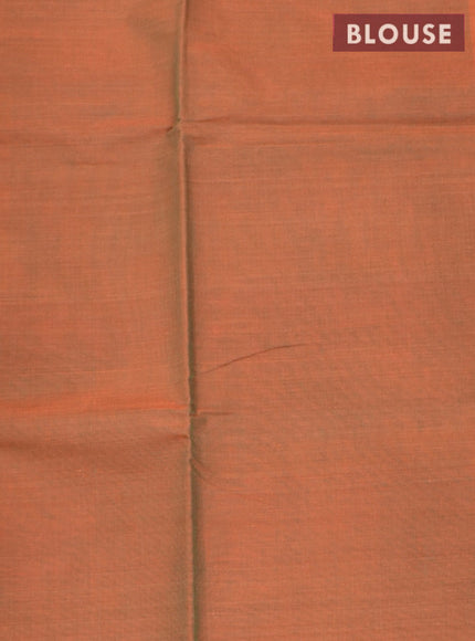Coimbatore Cotton Orange Emboss Saree with Thread Woven Border