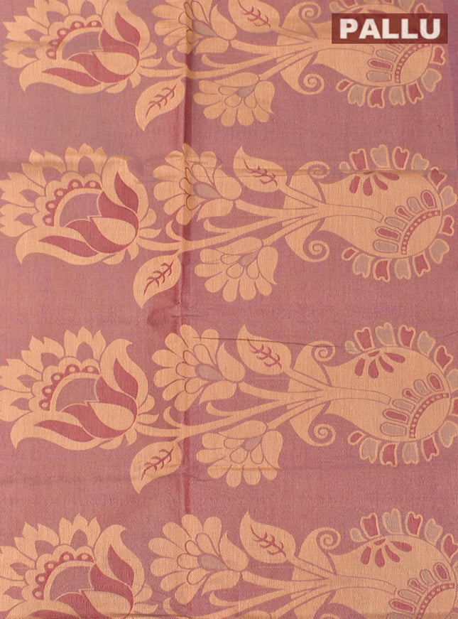 Coimbatore Cotton Blue Emboss Saree with Thread Woven Border