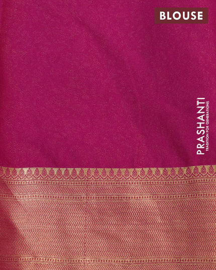 Art chiffon saree purple with allover zari woven brocade weaves and zari woven border - {{ collection.title }} by Prashanti Sarees
