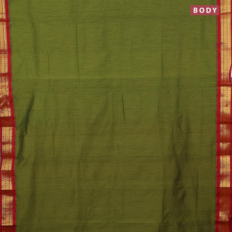 Kalyani cotton saree green and maroon with zari woven buttas and zari woven border - {{ collection.title }} by Prashanti Sarees