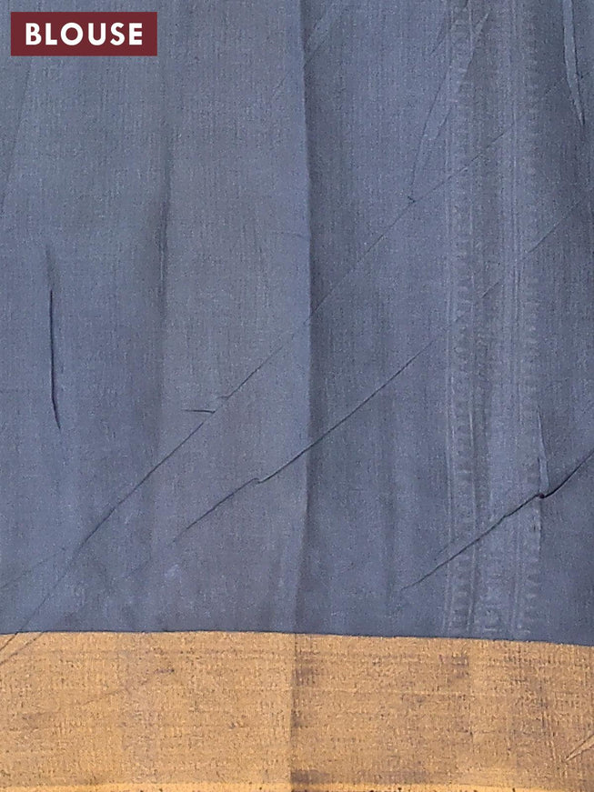 Bhagalpuri saree grey with allover bandhani prints and zari woven border - {{ collection.title }} by Prashanti Sarees